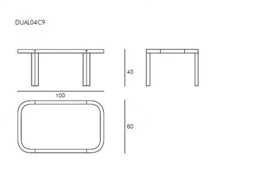 DUAL - Rectangular wood and glass garden side table by Il Giardino di Legno - view 3